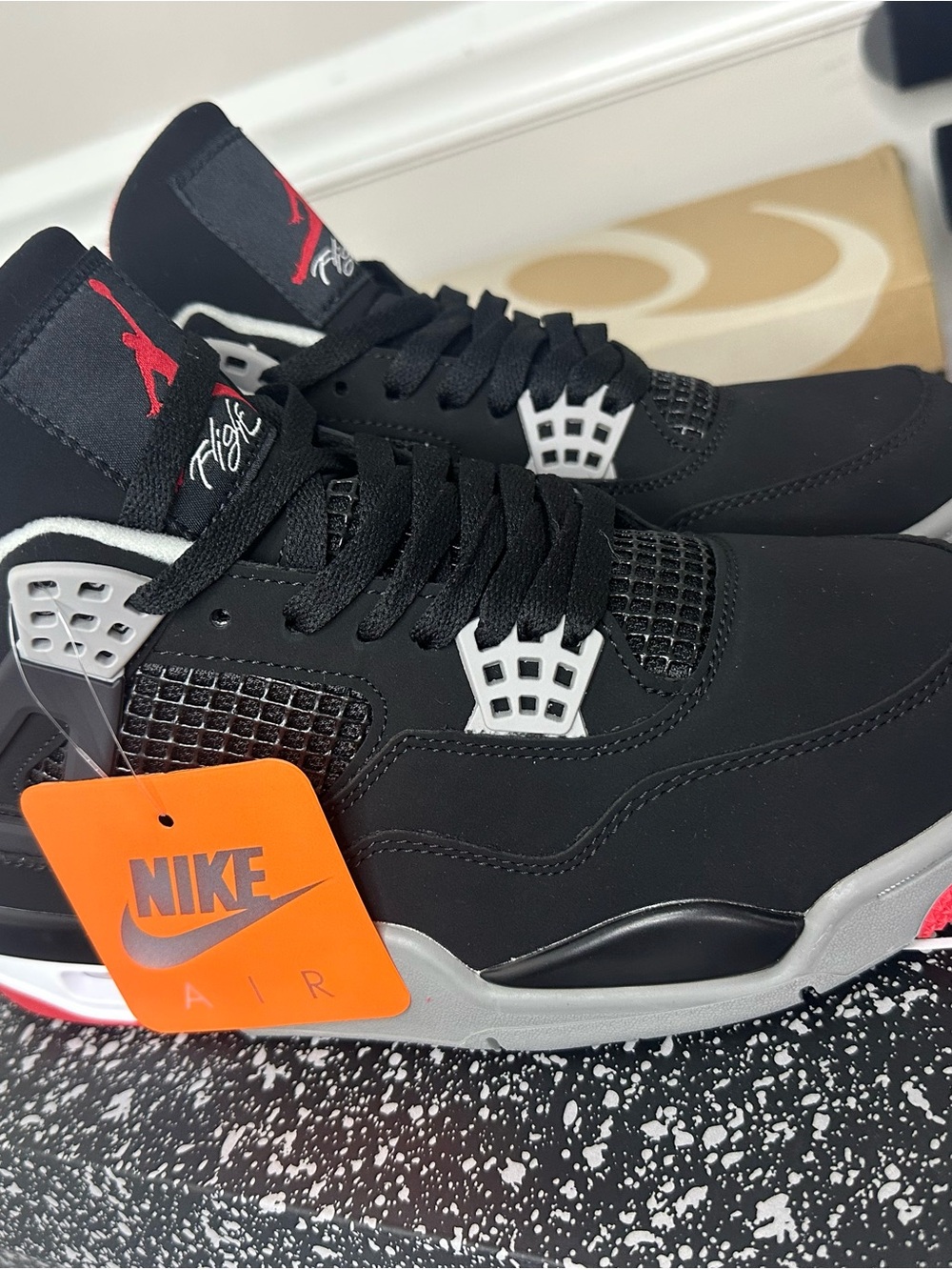 Nike Men’s Retro Basketball Sneakers - Black/White/Red